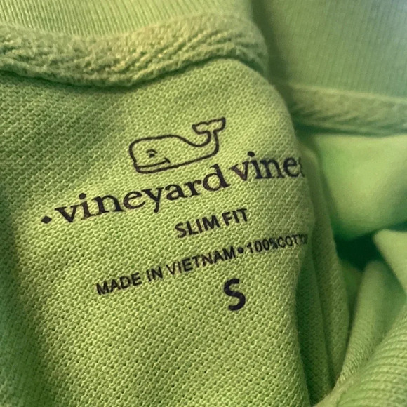 VINEYARD VINES MENS SLIM FIT GREEN SHIRT POLO GOLF TOP TEE SUMMER CASUAL SIZE S - Picture 2 of 5
